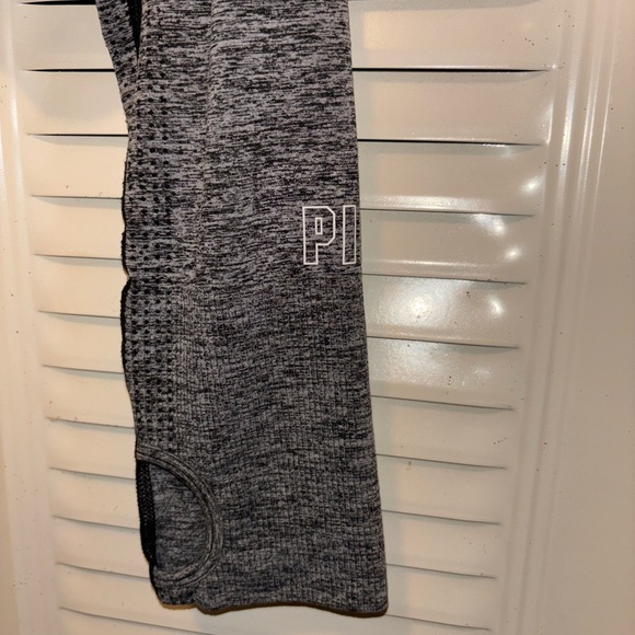 Pink Victoria's Secret Seamless Crop Top Long Sleeve Grey - Picture 2 of 6